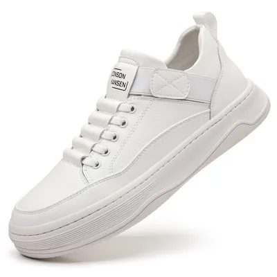 Cowhide Leather Versatile Casual Sneakers